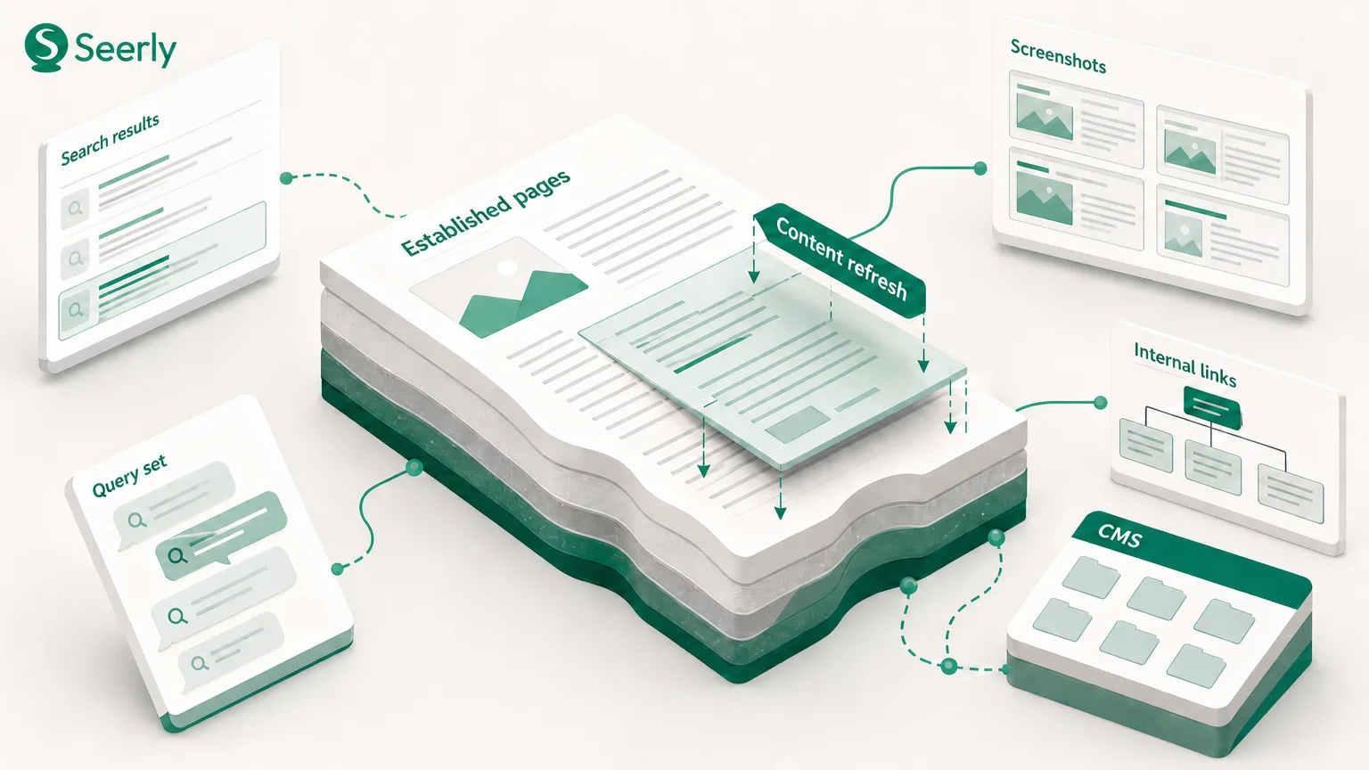 A content refresh system for pages losing organic search visibility